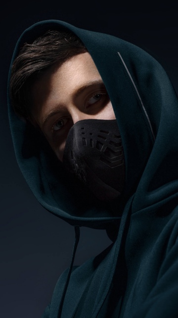 Alan Walker, Dark background 4K