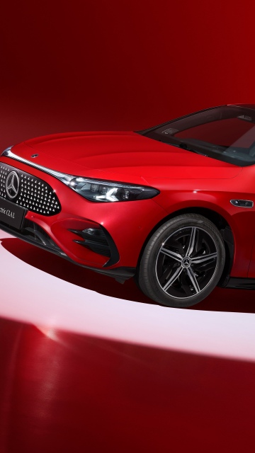Mercedes-Benz CLA 300 L, 8K, 2025, 5K, Red background, Red cars