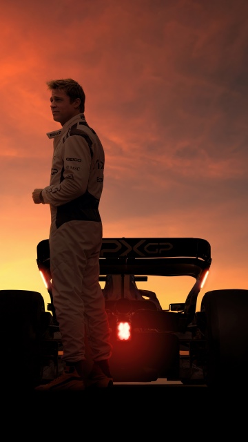 F1: The Movie, 8K, Sunset, Brad Pitt, 2025 Movies, 5K