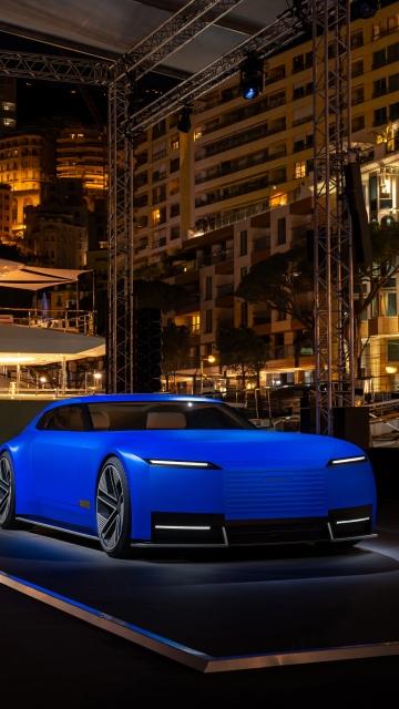 Jaguar Type 00, Monaco, Night City, Concept cars, 5K, 8K, French Ultramarine