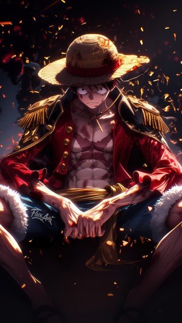 Straw Hat Luffy, One Piece, AI art, Monkey D. Luffy, 5K