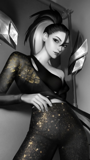 Kai'Sa, 8K, KDA, Monochrome, 5K