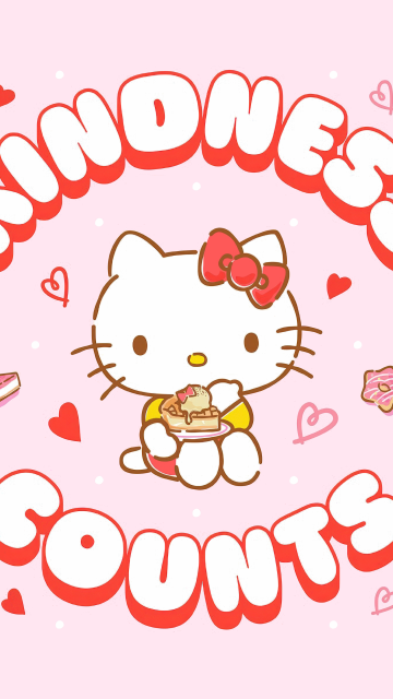 Hello Kitty, Kindness, 5K, Pastel pink