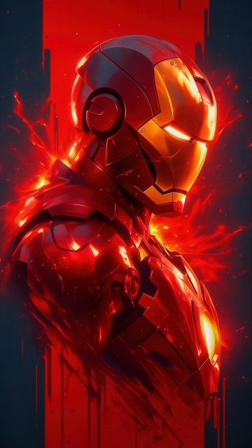Iron Man, Fierce, 5K, Marvel Superheroes, Dark background