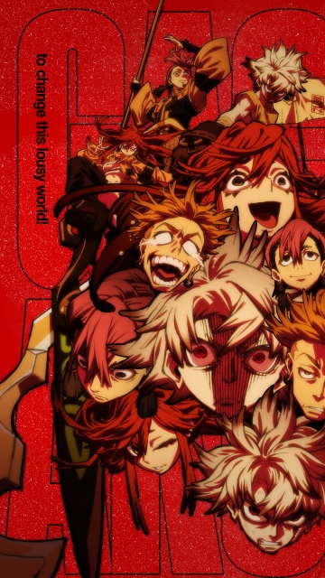 Gachiakuta, Anime poster, Manga series, Rudo Surebrec, 2025 series, Anime series, Red background