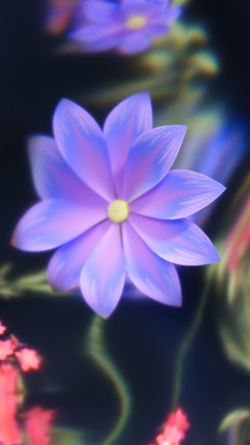 Luminous, Floral Background, Ethereal, Purple aesthetic, Bokeh