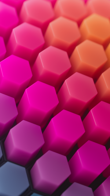 Hexagons, Geometric, Patterns, Colorful background, Colorful blocks, 3D background, Honeycomb