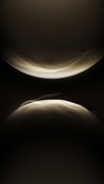 Golden, Glowing particles, Spheres, Shimmering, Flow, 5K, Dark background