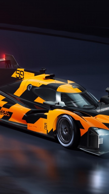 McLaren Project Endurance Le Mans Hypercar, 12K, 5K, 8K, 10K, Race cars, Orange cars, Night, Race track