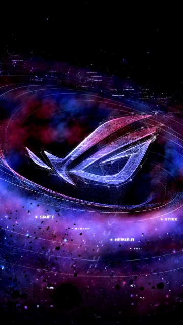 ASUS ROG, Supernova, Gaming, Galaxy, Digital art, Futuristic, Logo
