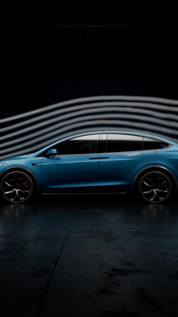 Tesla Model X Plaid, Dark background, 2025, Tesla Model X