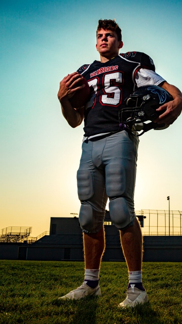 Cooper DeJean, Warriors, American football player, 5K, Stadium, Sunset