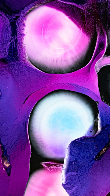 Purple abstract, Fluid art, Vibrant, 5K
