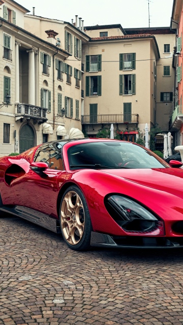 Alfa Romeo 33 Stradale, Italy, Red cars, Supercar, Rome, Italian, 5K