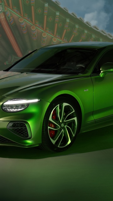 Bentley Continental GT Speed, Grand tourer, 5K, Green car, Luxury cars