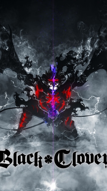 Black Asta, Black Clover, Season 2, Devil, Demonic, Lightning, Dark background, 5K