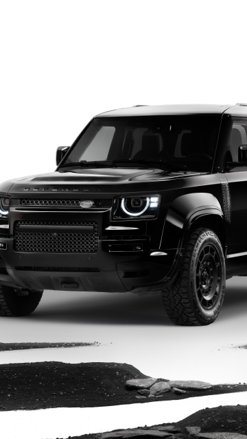 Land Rover Defender OCTA, Black Edition, 2025, 5K, 8K, Black cars, Black and White