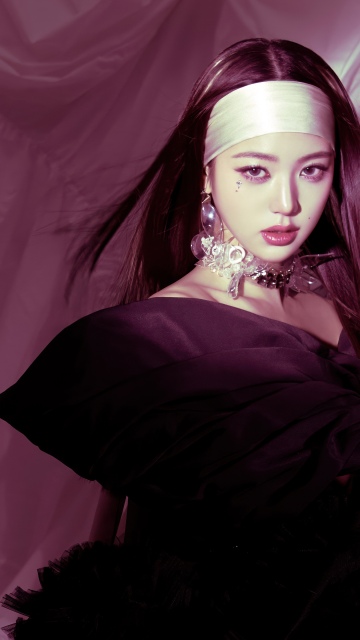 Jang Wonyoung, Accendio IVE, 5K, Monochromatic, Purple aesthetic, K-Pop singers