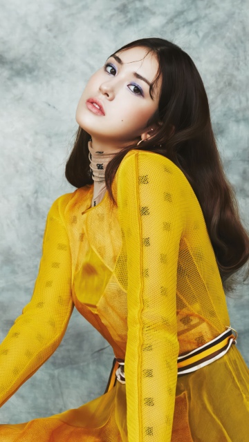 Jeon Somi, Legend Magazine, 5K, Yellow Dress, Luxury fashion, Portrait