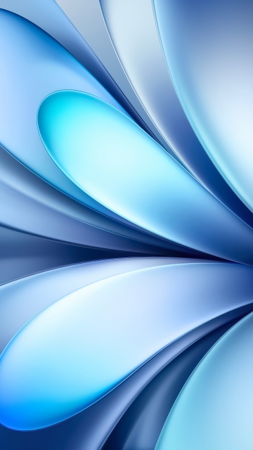 Light blue, Abstract layers, Vivo Pad, Gradient Abstract, Curves, Modern, 5K, Stock