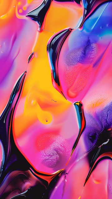 Fluid art, Colorful abstract, 5K, Colorful art