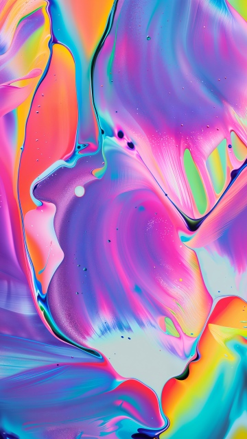 Abstract art, Vibrant, Fluid art, Glossy, 5K