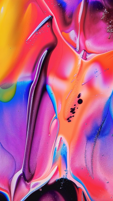 Fluid art, Vibrant, Texture, 5K, Colorful abstract, Liquid art