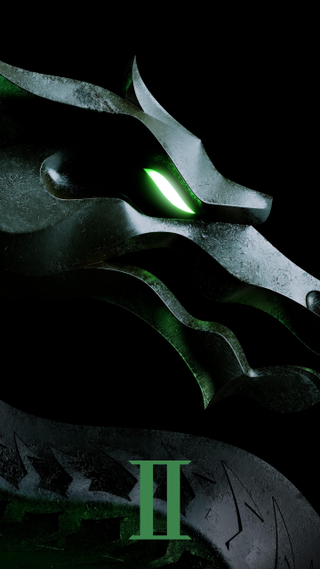 Mortal Kombat II, Logo, AMOLED, 2025 Movies, 5K, Black background