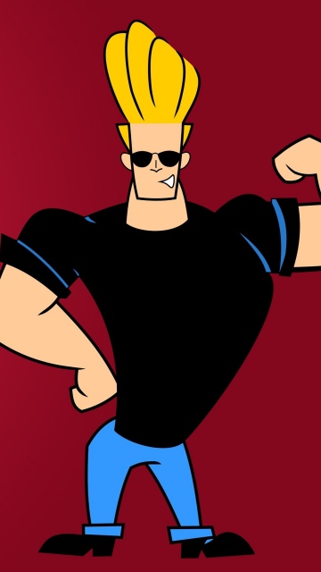 Johnny Bravo, Minimalist, Cartoon Network, Cartoon, Red background