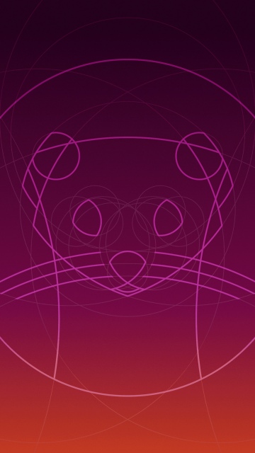 Ubuntu 19.10 (Eoan Ermine), Stock, Gradient background, Geometric