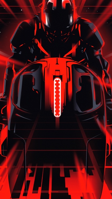Tron: Ares, Empire, Red aesthetic, 2025 Movies, Futuristic, 5K