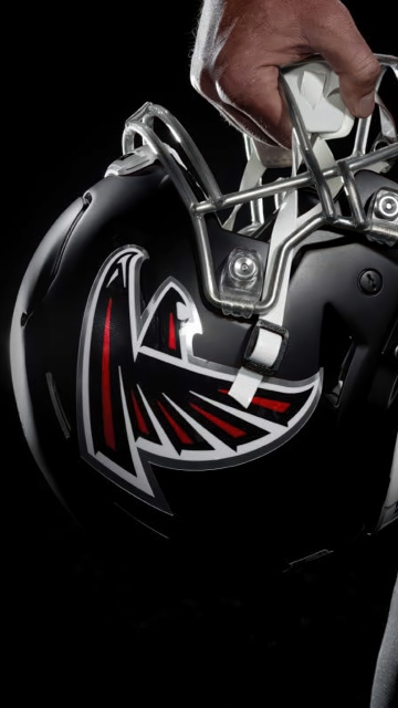 Atlanta Falcons, Helmet, Dark background, NFL team, American football team, 5K