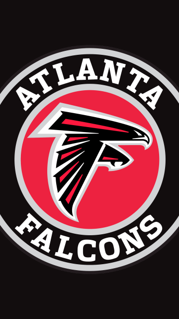 Atlanta Falcons, Emblem, Dark background, NFL team, Logo, American football team, 5K