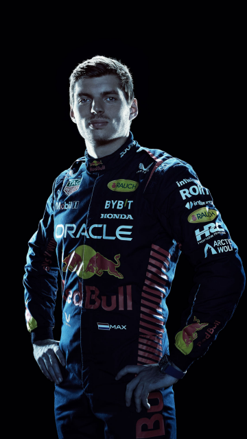 Max Verstappen, Racing driver, AMOLED, Red Bull Racing, Black background