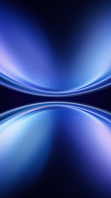 Vivo X Fold 5, Stock, Blue abstract, Curves, Futuristic, Symmetry, 5K
