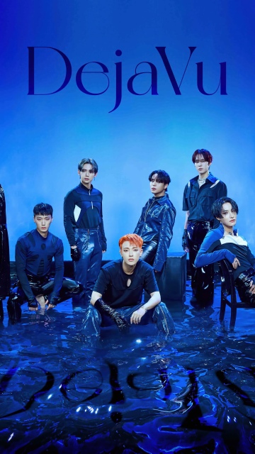 ATEEZ - Dejavu, 5K, Blue background, Hongjoong, Seonghwa, Yunho, Yeosang, San (ATEEZ), Mingi, Wooyoung, Jongho