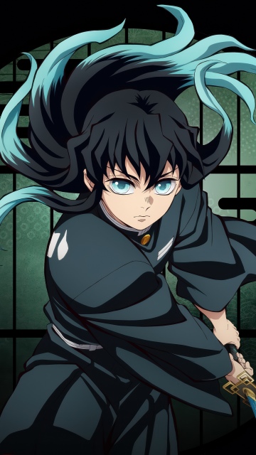 Muichiro Tokito - Infinity Castle, 5K, Anime movie, Demon Slayer: Kimetsu No Yaiba Infinity Castle, Black background, Muichiro Tokito