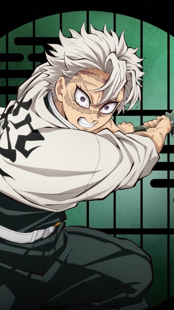 Sanemi Shinazugawa - Infinity Castle, 5K, Anime movie, Demon Slayer: Kimetsu No Yaiba Infinity Castle, Black background, Sanemi Shinazugawa