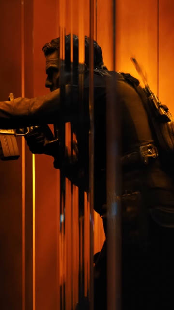 Call of Duty: Black Ops 7, Soldier, Tactical gear, Rifleman, Silhouette, Orange Lights, 5K, 2025 Games