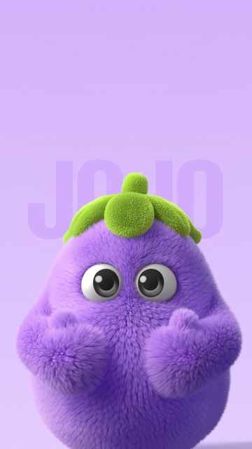 Cute cartoon, Purple background