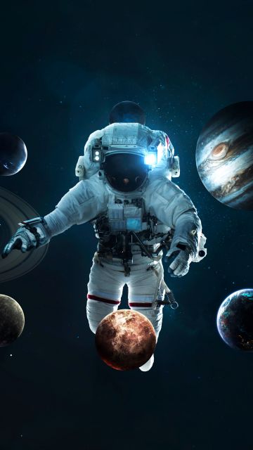 Astronaut, Planetary System, Space suit, Space Travel, Stars, Orbital ring, Solar system, Planets