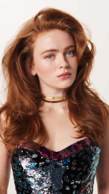 Sadie Sink, White background