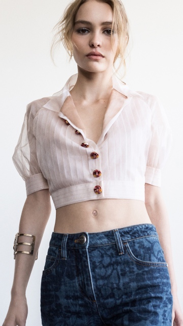 Lily Rose Depp, White background