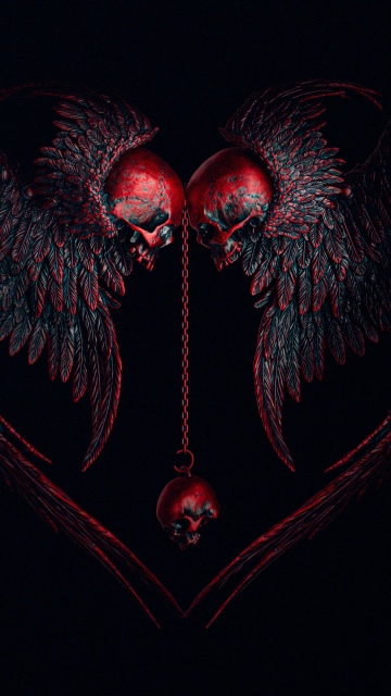 Heart shape, Skulls