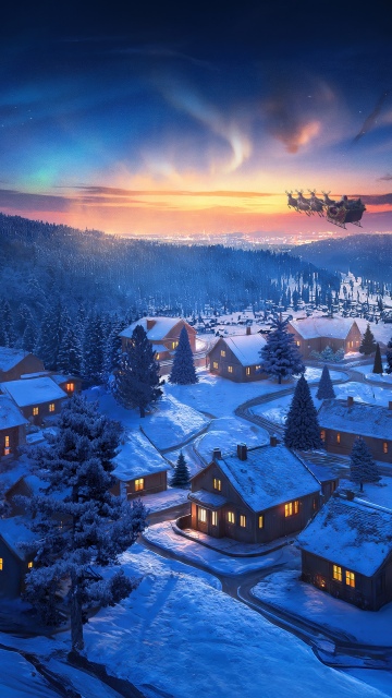 Santa Claus chariot, Christmas Eve