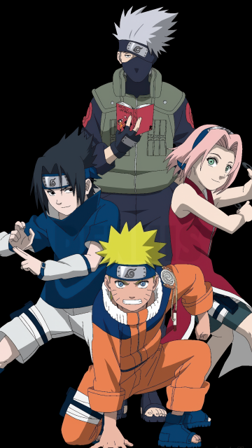 Naruto Team 7, Black background