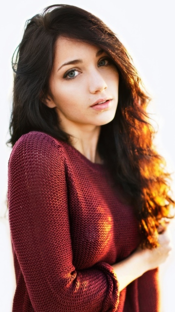 Emily Rudd, White background