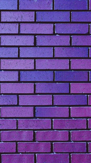 Brick wall, Purple, Violet, Bricks, Bright, Aesthetic, 5K