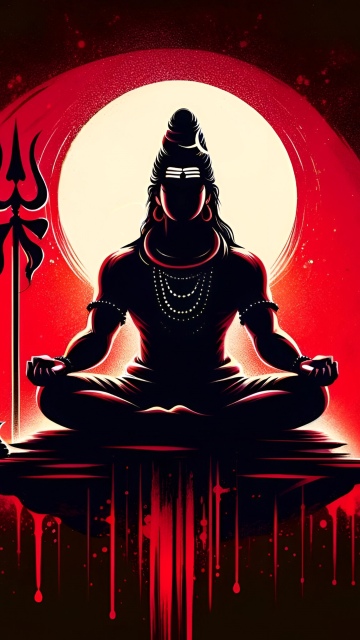 Lord Shiva, Silhouette