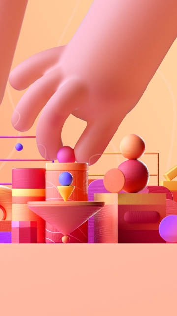 Giant hands, Building blocks